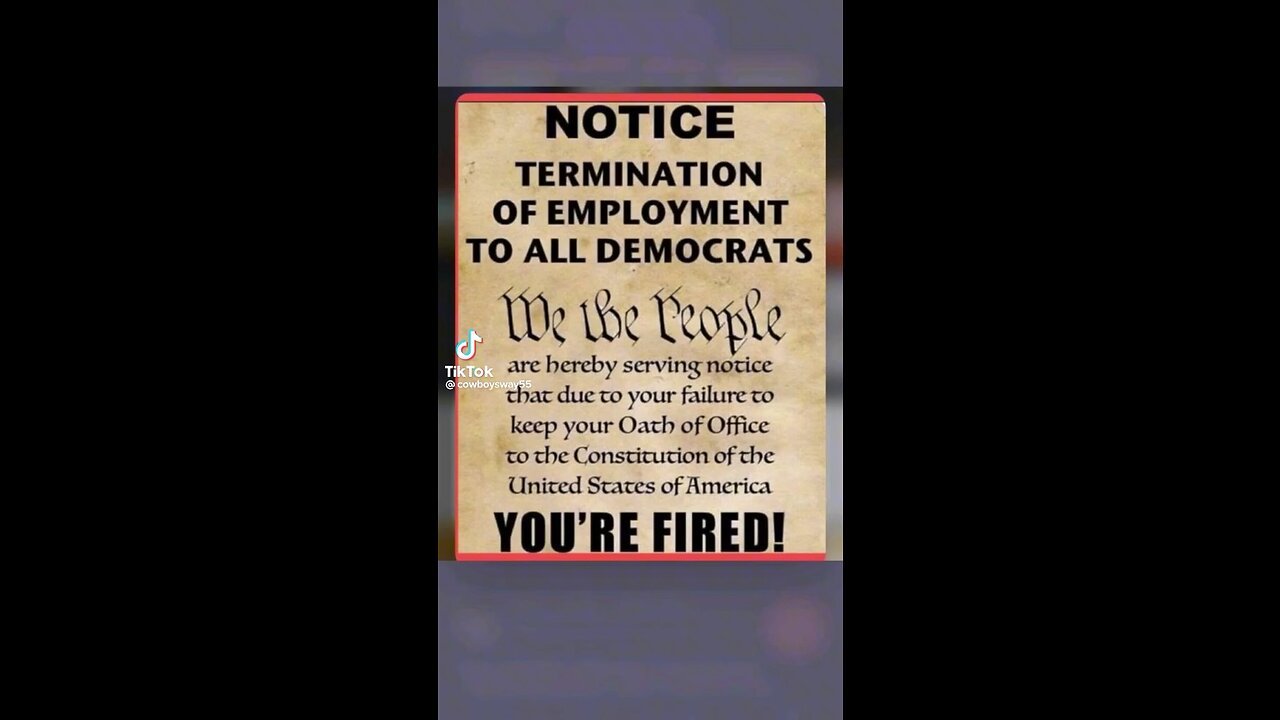 Democrats your fired