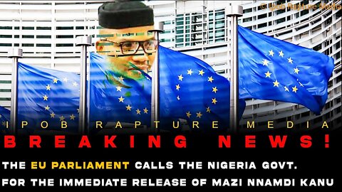 BREAKING NEWS! EU PARLIAMENT CALL'S FOR THE IMMEDIATE RELEASE OF MAZI NNAMDI KANU.