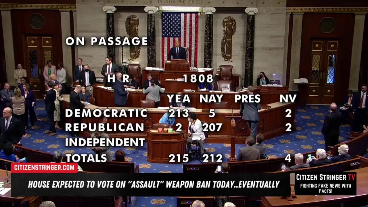 BREAKING: House to vote on "assault weapons" ban NOW