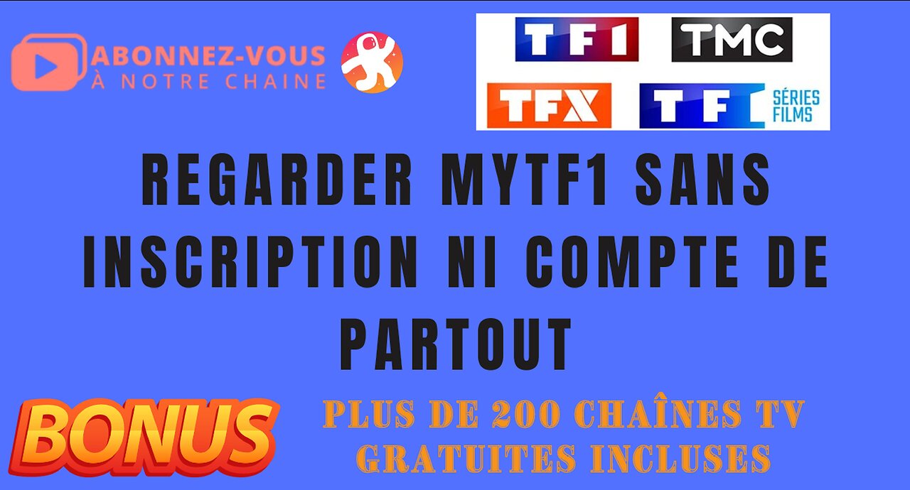 Regarder MyTF1 en direct gratuitement sans inscription, ni compte ? BONUS: 200 chaînes TV gratuites