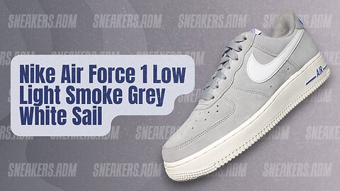 Nike Air Force 1 Low Light Smoke Grey White Sail Hyper Royal - DH7435-001 - @SneakersADM