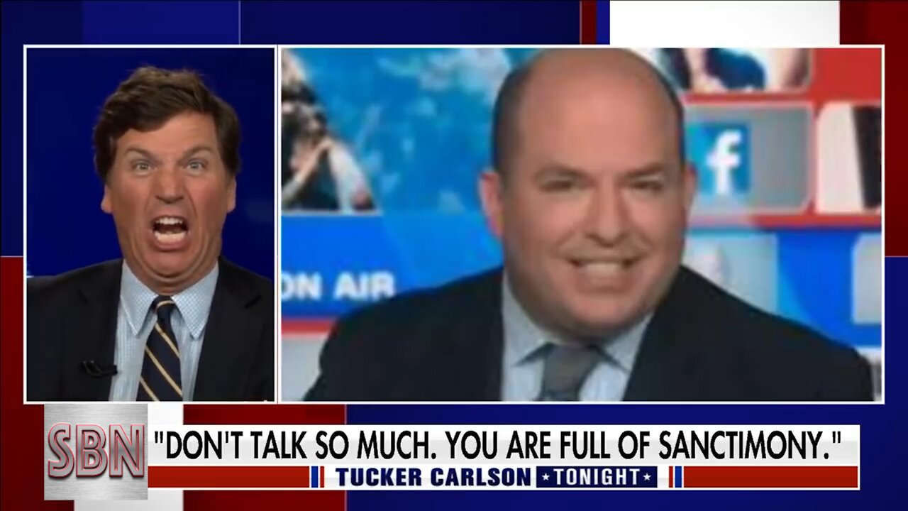 Tucker Reacts to Brian Stelter Being 'Roasted' by Guest on His Own Show - 2520