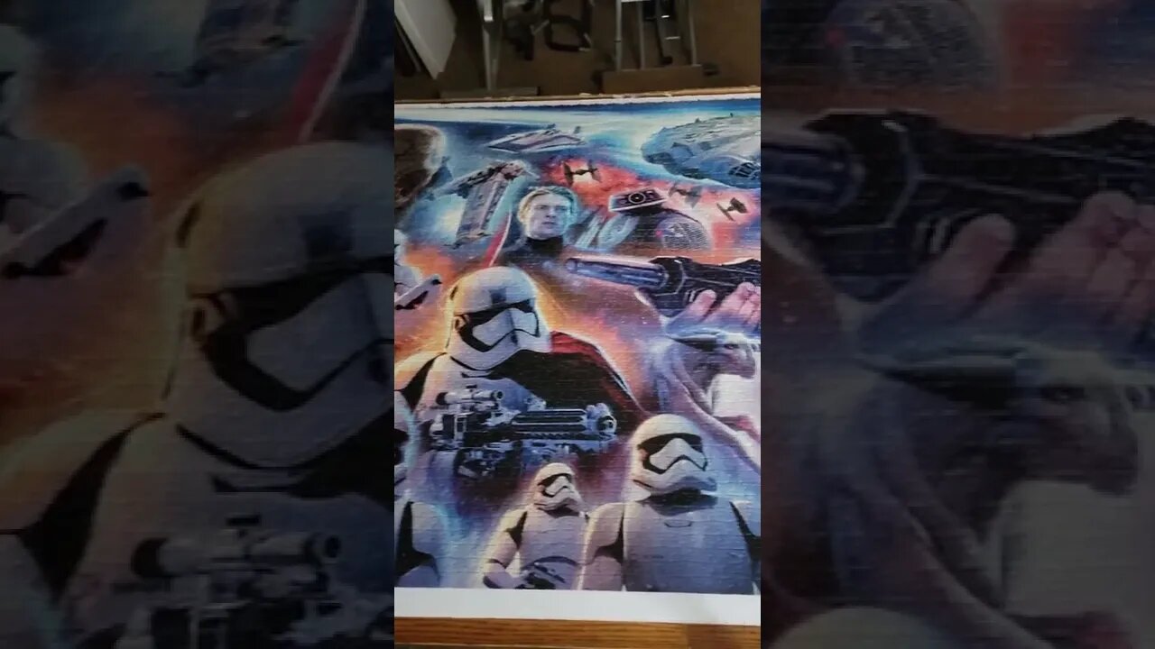 Part 4 of the 18,000 piece Star Wars puzzle is complete! We will be hanging it very soon! #puzzles