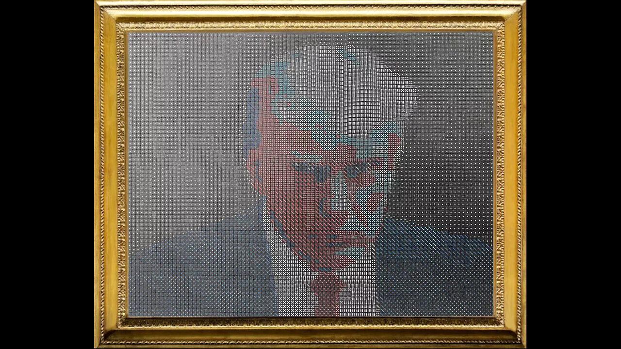 Making Trump Portrait In Dice