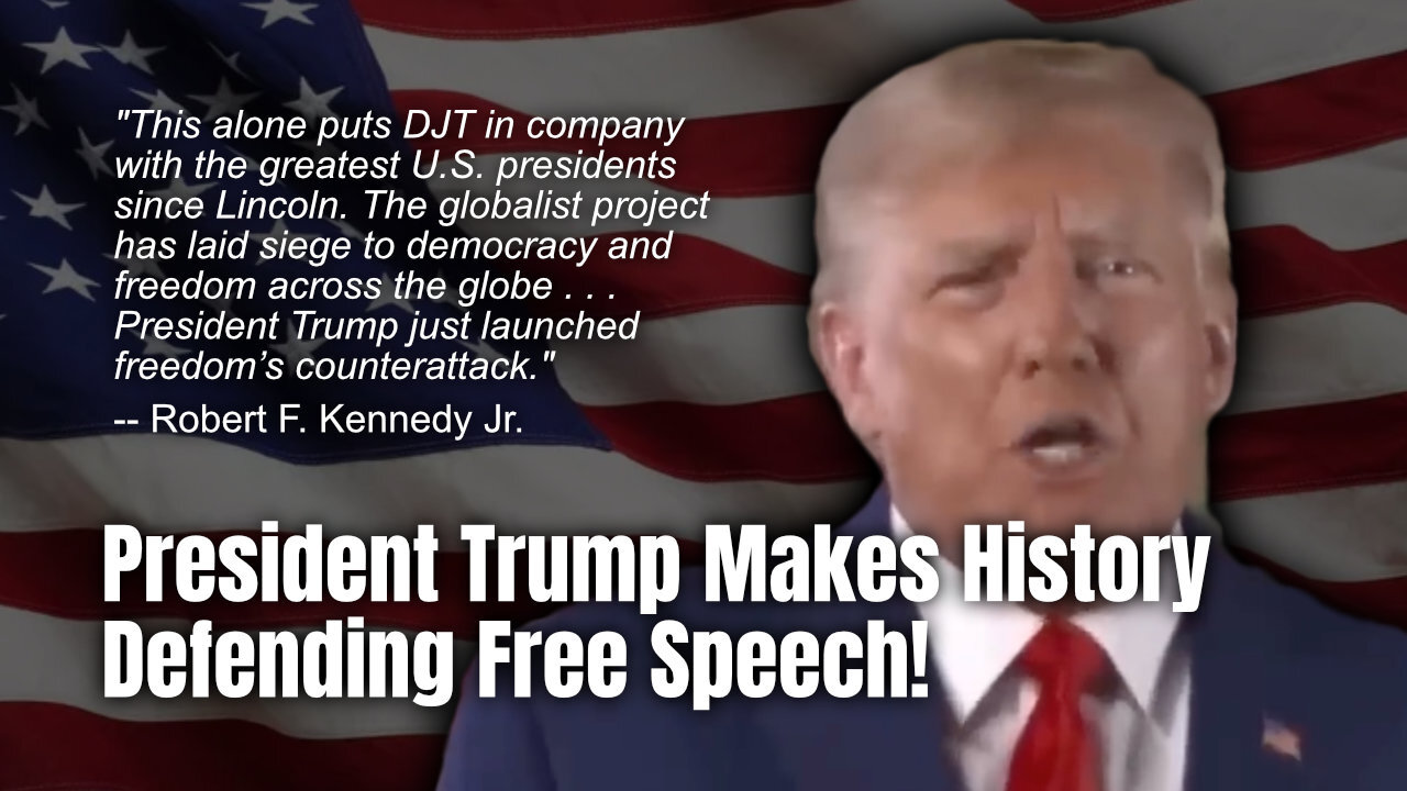 President Trump Makes History Defending Free Speech!