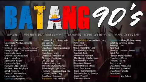 BATANG 90's TUNOG KALYE Nostalgia Greatest Non Stop Playlist