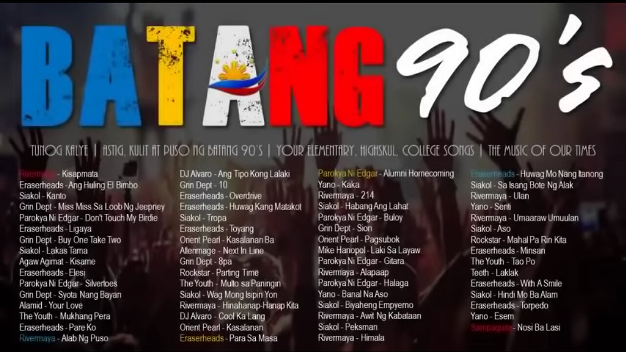 BATANG 90's TUNOG KALYE Nostalgia Greatest Non Stop Playlist