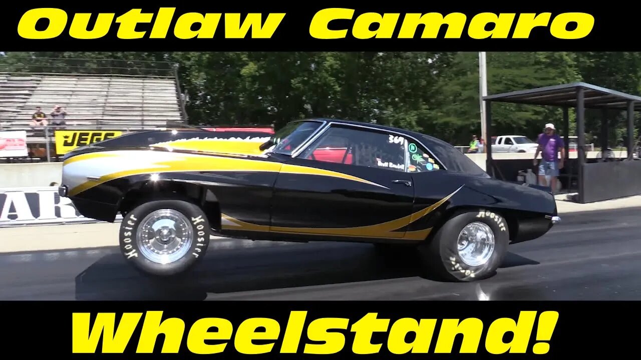 Outlaw Drag Racing Camaro Wheelstand OSCA at Kil Kare