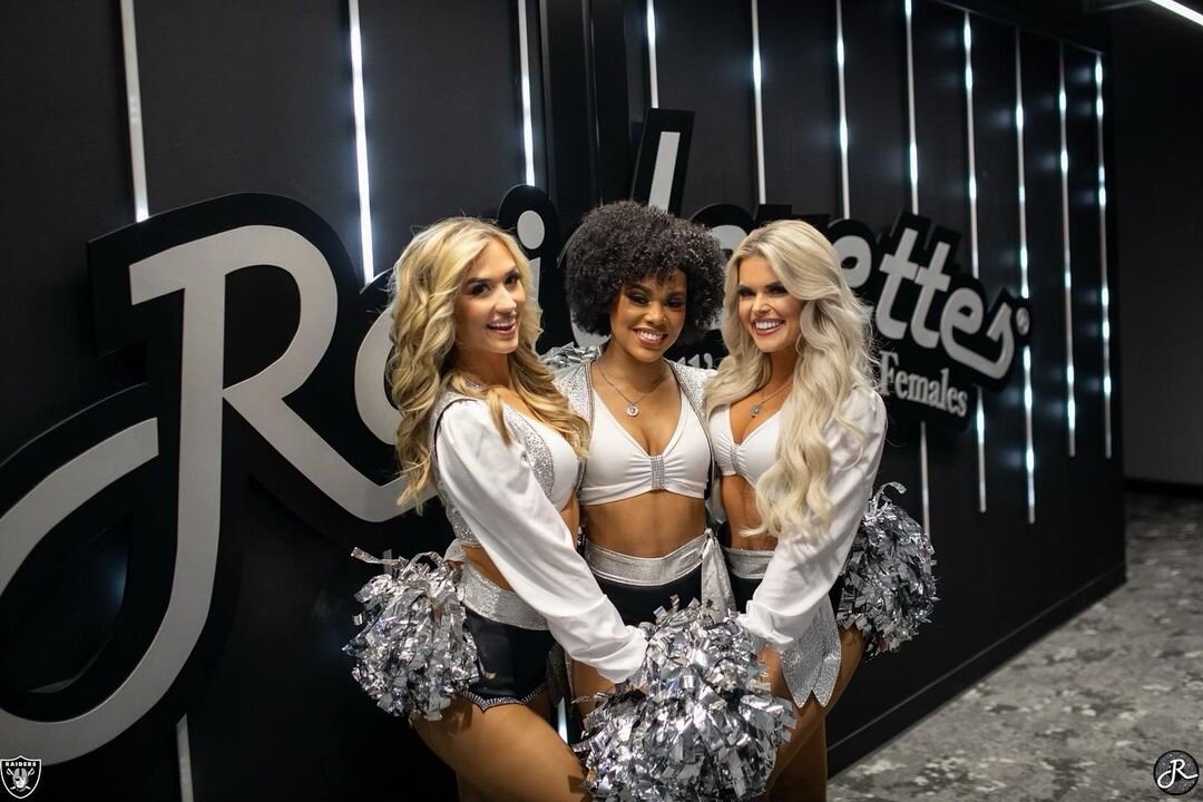 Raiderettes Cheerleaders Rock It 🤍🖤 Las Vegas Raiders NFL Football