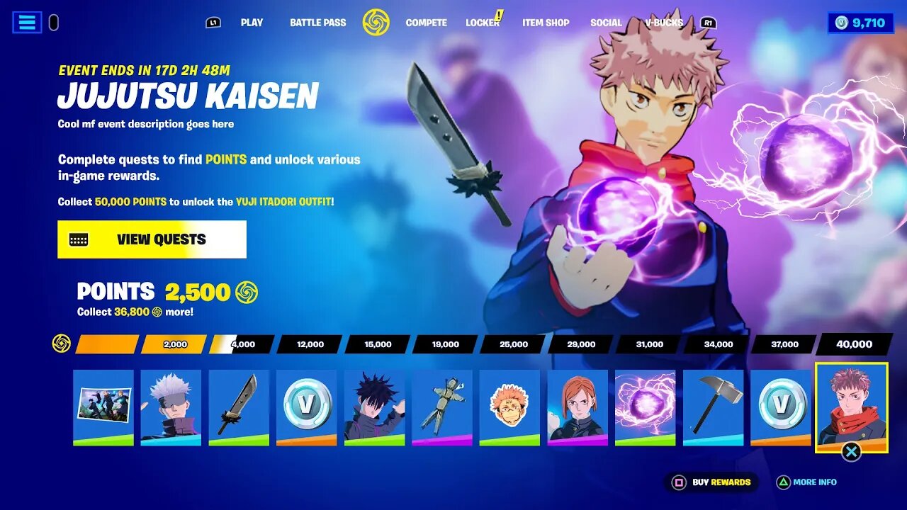 FREE REWARDS for EVERYBODY! (Fortnite x Jujutsu Kaisen Event)