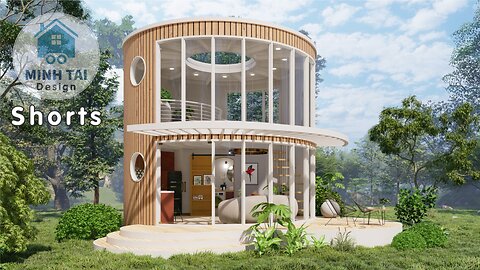 Small House Design Ideas - Round House - Minh Tai Design 12 - Shorts