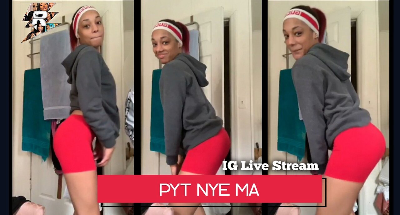 Pyt Nye Ma Twerking in hoodie and booty shorts