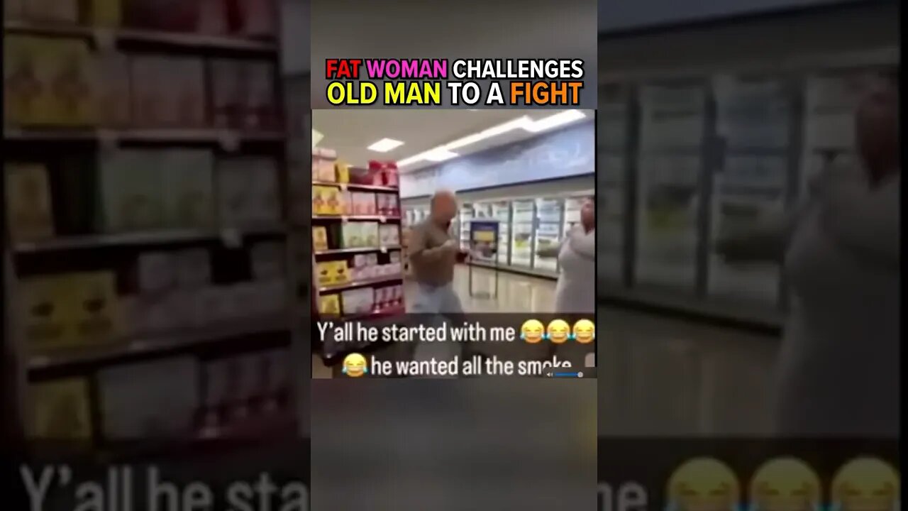 Fat Black Woman Fighting Old Man! 🤣
