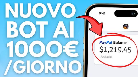 Guadagna 1€ Ogni 30 Secondi Senza Fare Niente Con Bot Di Intelligenza Artificiale -