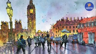 Live #11 - Line and Wash Watercolour Workshop - London Scene