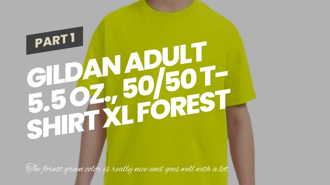 Gildan Adult 5.5 oz., 5050 T-Shirt XL FOREST GREEN