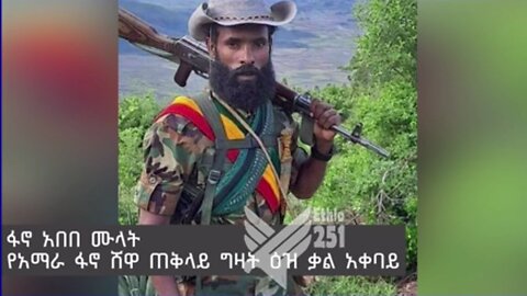 የአማራ ፋኖ ሸዋ ጠቅላይ ግዛት ዕዝ ቃል አቀባይ ፋኖ አበበ ሙላት ከሰሞኑ የተፈጸሙትን ጀብዶዎች አስመልክቶ የሰጠው ማብራሪያ