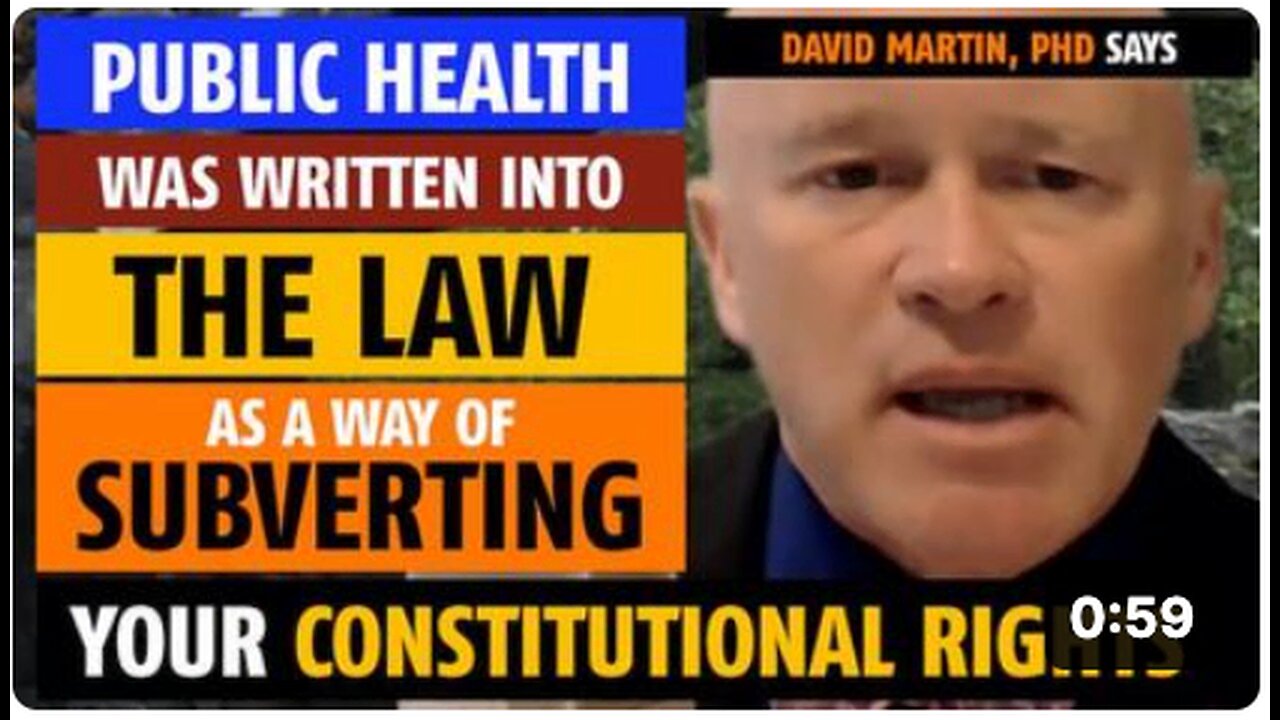 Public Health was written into the law as a way of subverting constitutional rights, David Martin