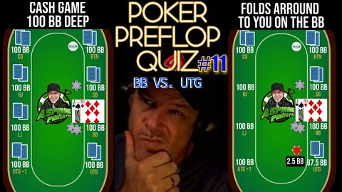 POKER PREFLOP QUIZ BB VS UTG #11 RAISE, CALL OR FOLD