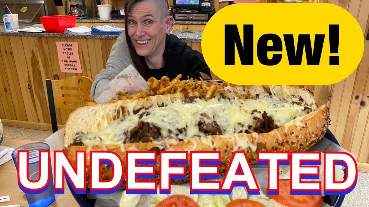 MASSIVE CHEESESTEAK CHALLENGE X2! UNDEFEATED!! NEW CHALLENGE