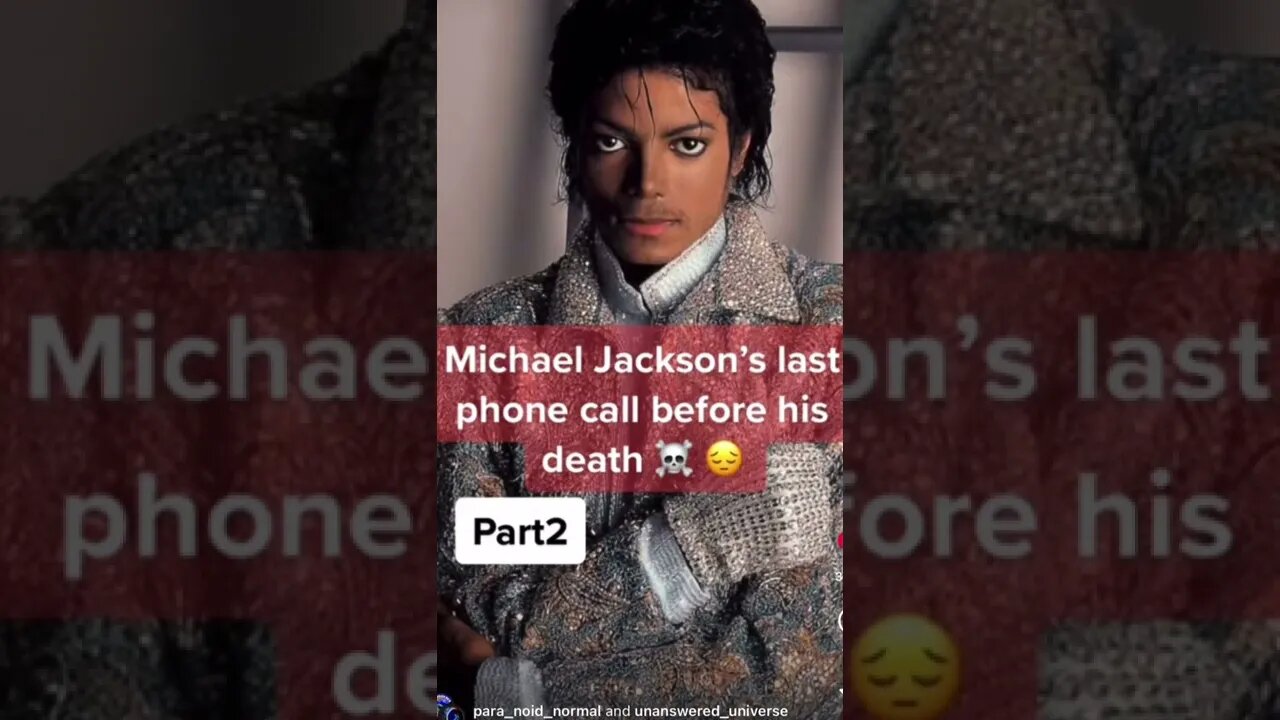 Michael Jackson Last Phone Call #fyp #nightgod #shorts