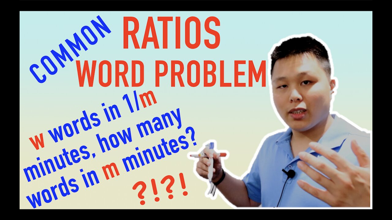 Ratios (Rate/Time) - Practice Problem | CAVEMAN CHANG