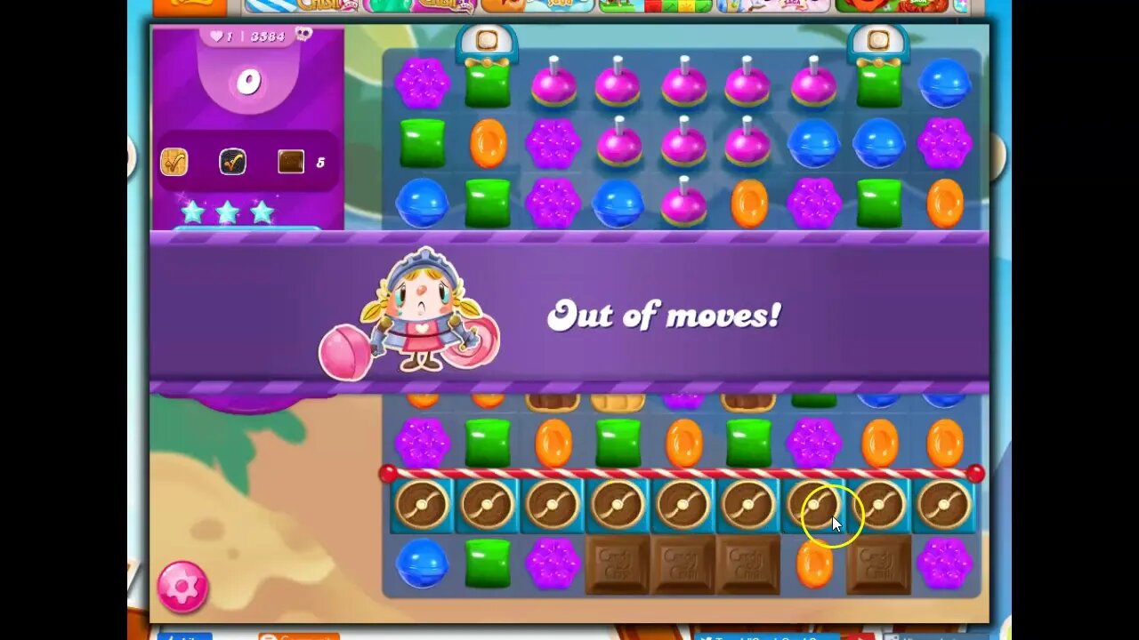 Candy Crush Level 3584 Talkthrough, 18 Moves 0 Boosters