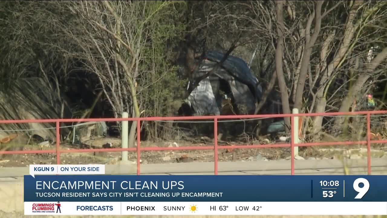 Local resident says City of Tucson isn’t cleaning up homeless encampment