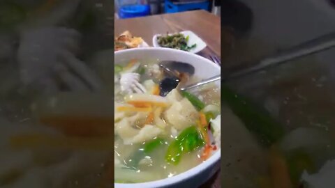 #shorts #hungry #food Korean style Seafood Handpull dough soup!