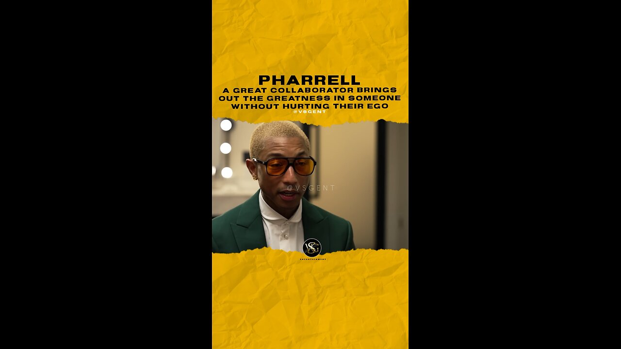 A great collaborator brings out the greatness in som1 without hurting their ego. #pharrell 🎥 @Forbes