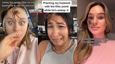 Spider On the Face Filter Prank Compilation 🤣 🤣 🤣