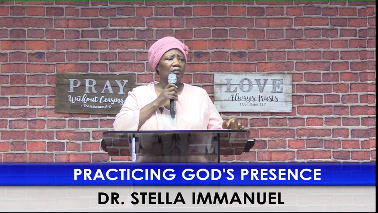 Practicing God's Presence. Dr Stella Immanuel. Bilingual: English & Spanish