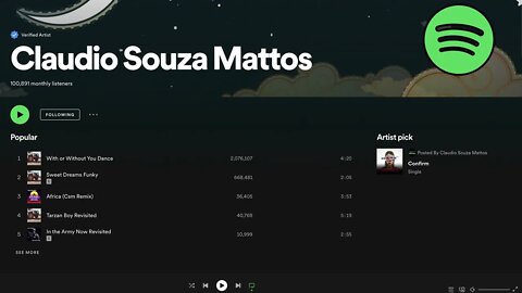 😀 Time to Celebrate. 100.000 Monthly Listeners on Spotify 😀👍🏻💕 Thank you so much for your support!