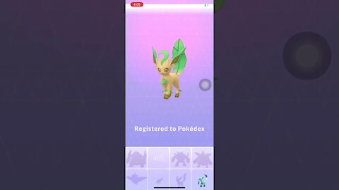 Evolving Shiny Eevee into Shiny Leafeon #shorts | Pokémon Go