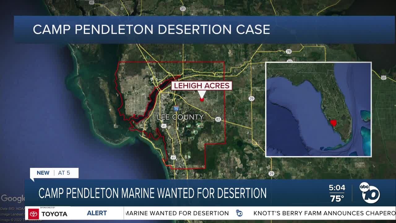 'He's playing a cat-and-mouse game': Camp Pendleton Marine wanted for desertion