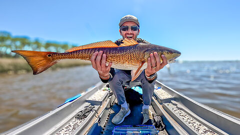 Pond Prowler Saltwater Fishing for Big Redfish!