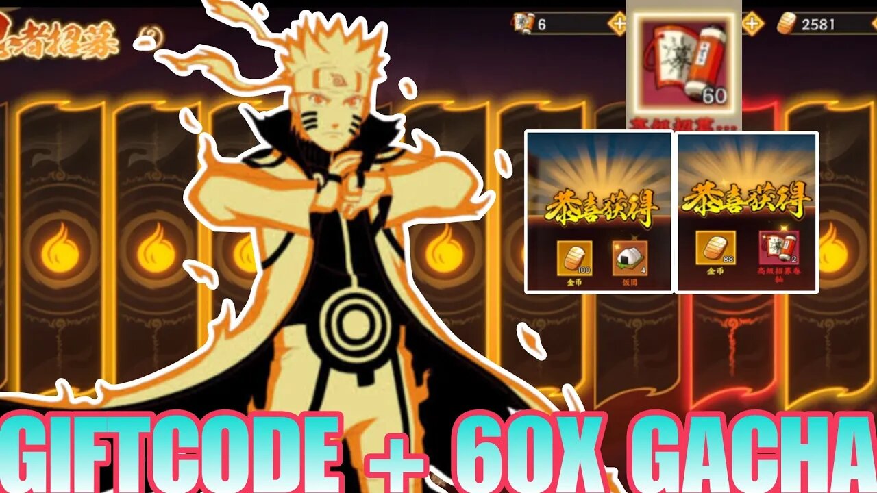GIFTCODE + GACHA 60 TIKET | Naruto Sage Of The Six Path | Hadiah Lumayan Bagus‼️