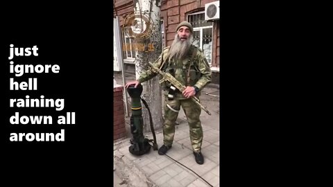 Hell Rains down on Frontlines: These guys just chat, show off toy. Chechen are fearless