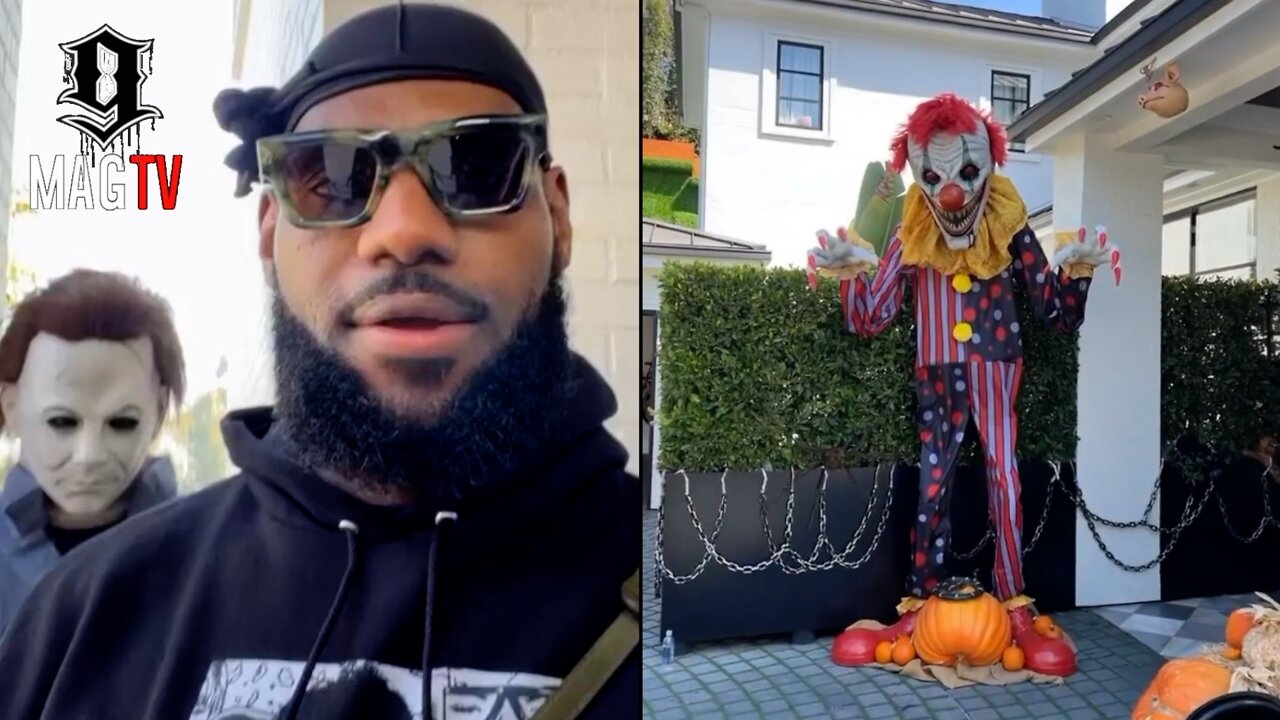 Lebron Goes Cray Cray With Halloween Decorations! 🎃