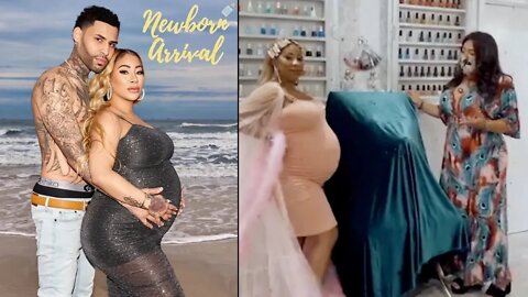 Hazel E Reveals Custom Belly Cast At Her Baby Shower! 👶🏽