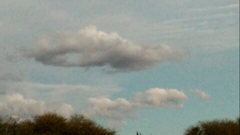 Artificial Ring Cloud Formed Over DUMB in Rincon Mountains|Weather Manipulation 2024.02.01@1821(MST)