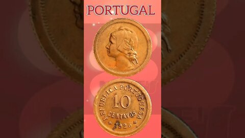 Portugal 10 Centavos 1925.#shorts #education #coinnotesz