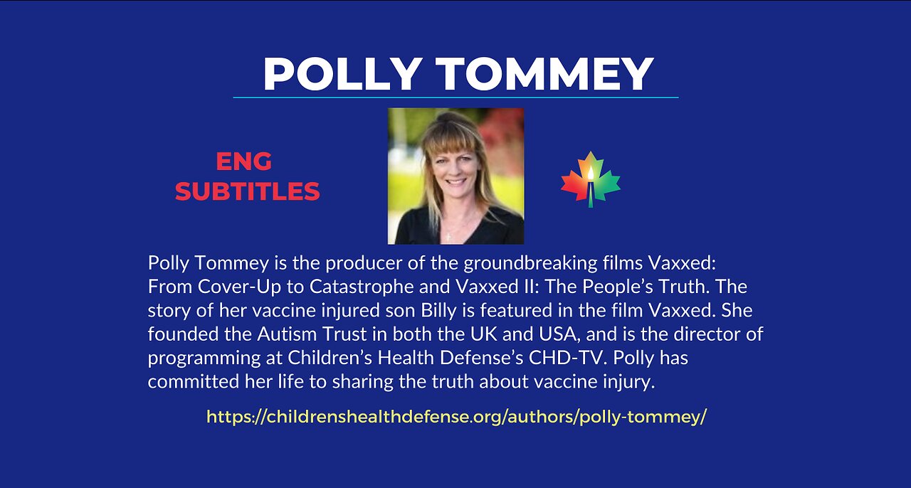 ENG SUBTITLES Polly Tommey Sharing the Truth About Vaccine Injury