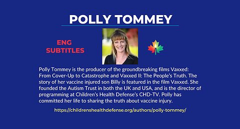 ENG SUBTITLES Polly Tommey Sharing the Truth About Vaccine Injury