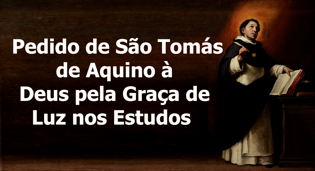 Pedido de São Tomás de Aquino pela Luz nos Estudos
