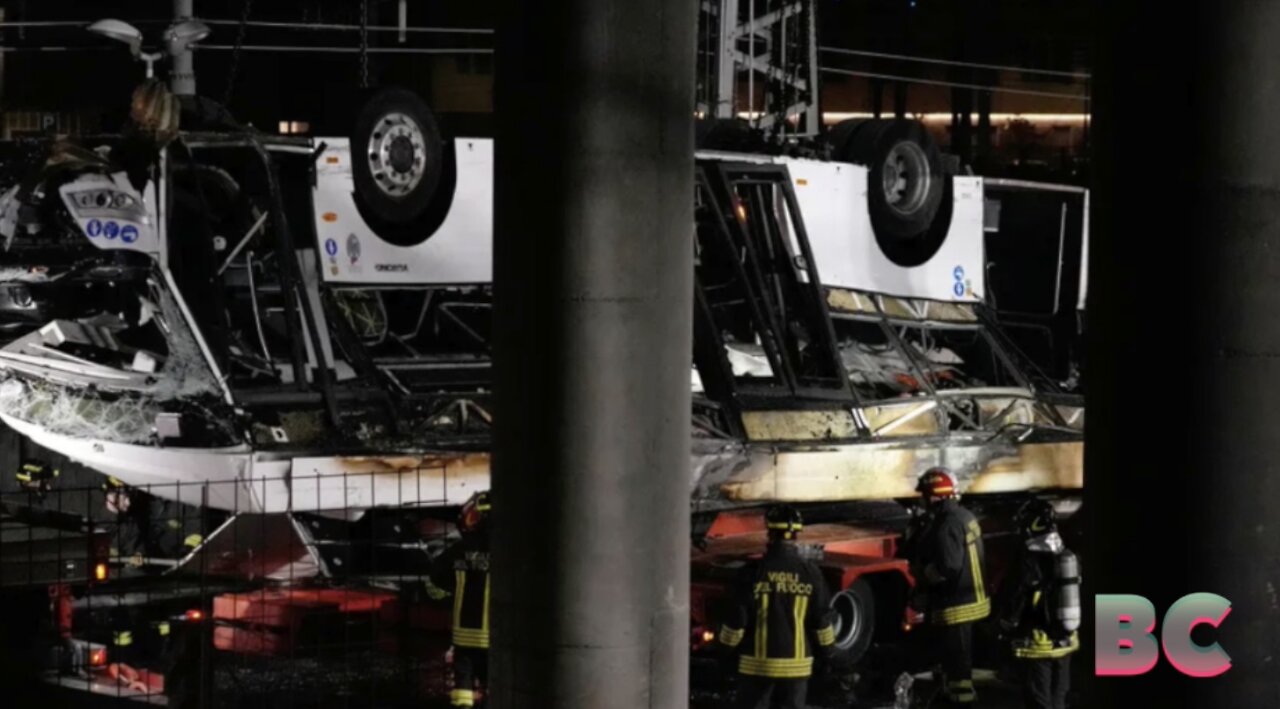 A bus plummeted 50 feet from an elevated road in Venice, killing 21