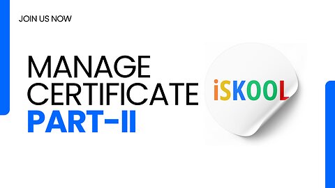 How to Manage Certificates Part-2 in iSkool ERP 2025
