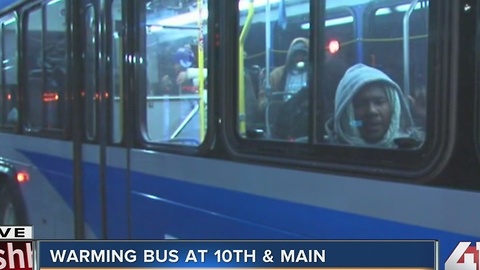 Ride KC providing warming bus downtown