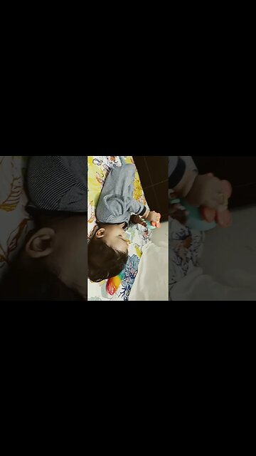 6 months old baby playing