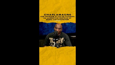 #charlamagnethagod Be the algorithm don’t chase it